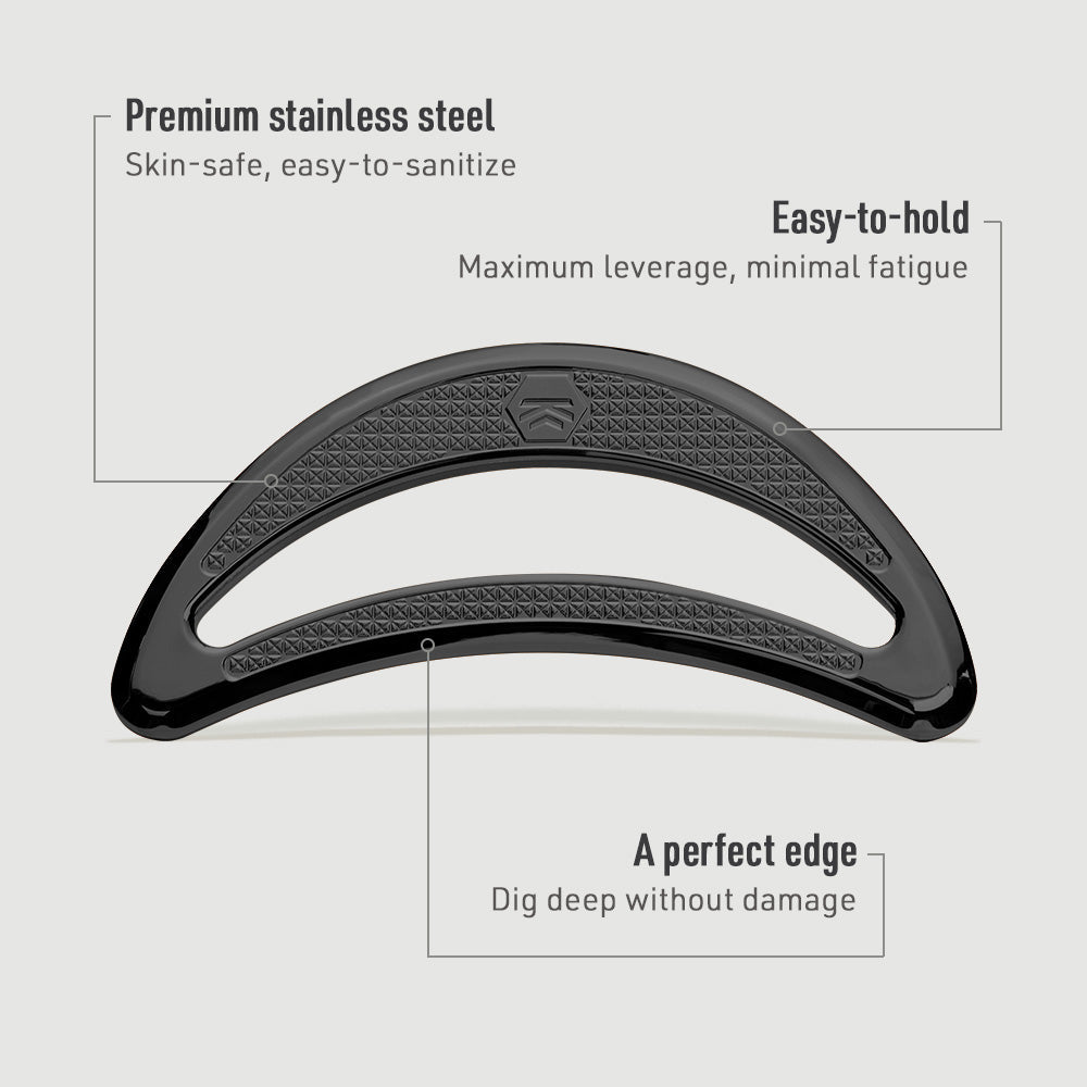 Eclipse – Muskelrapa i rostfritt stål (mer beskrivande)