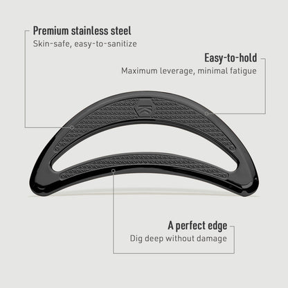 Eclipse – Muskelrapa i rostfritt stål (mer beskrivande)